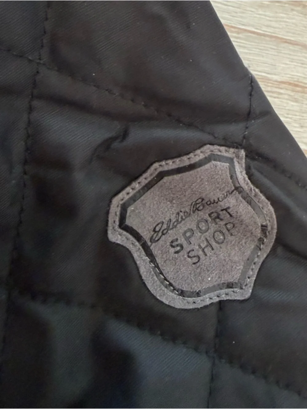 Eddie Bauer Quilted Black Snap-Front Puffer Jacket - Picture 6 of 9